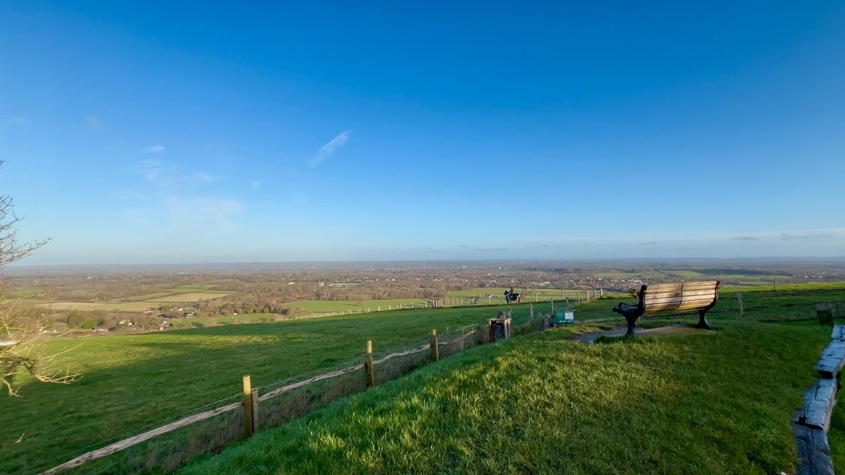 View from the van at Jack and Jill Windmills