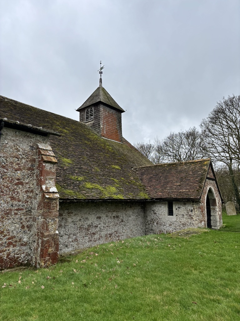 Quiet lanes and countryside near Harty Church